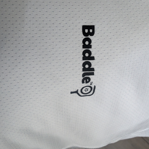 Baddle Pickleball White Men's White Performance Shirt Sz XL - Picture 2 of 6